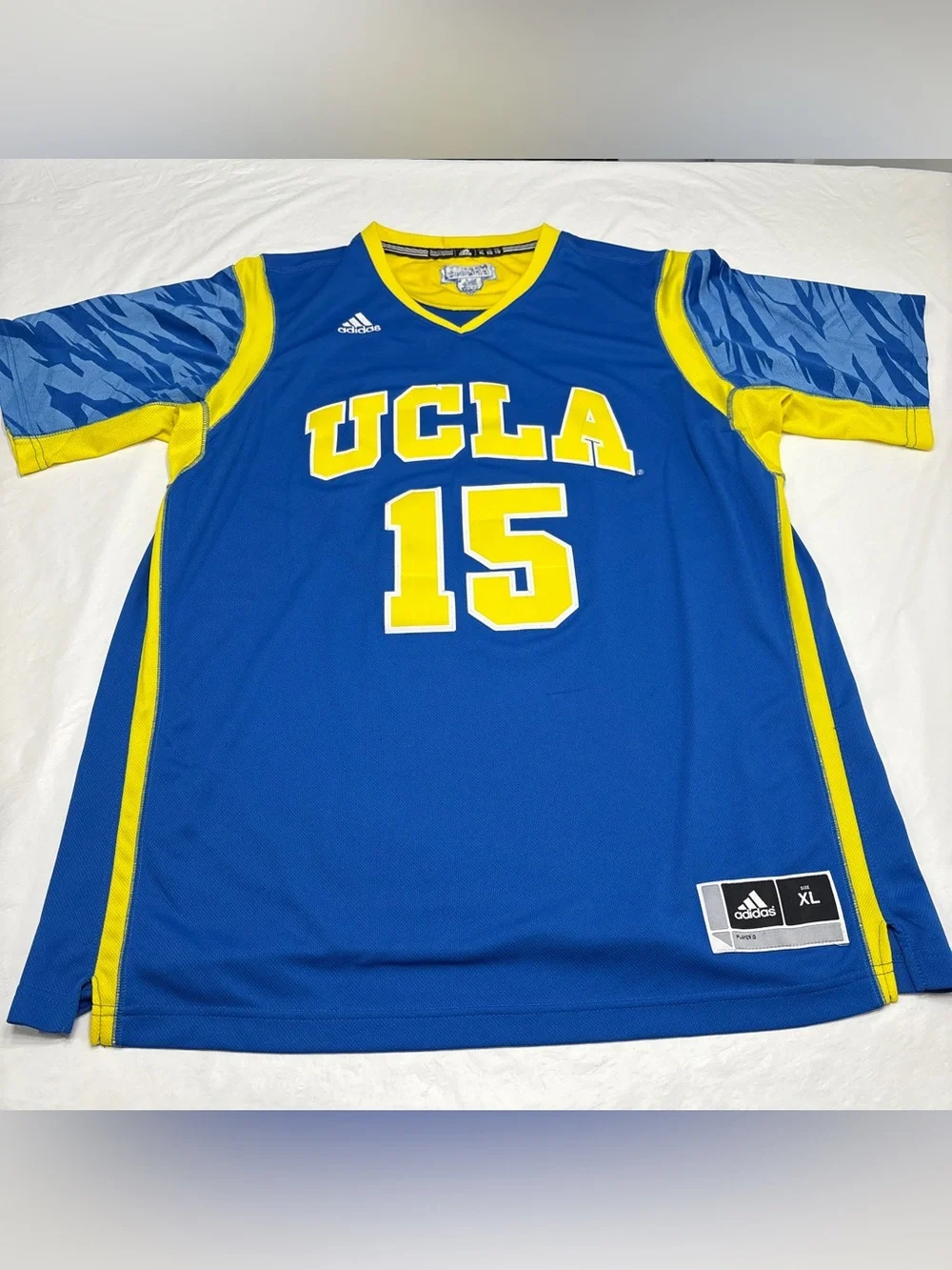Adidas UCLA Bruins #15 Blue Basketball Jersey Shooting Shirt Men’s XL
